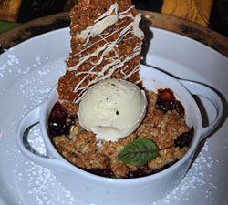 Rasberry and Rhubarb Crisp